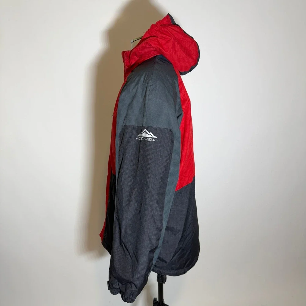 Youth Free Country FCXtreme Red Gray Hooded Winter Ski Jacket Coat Size XL 18-20